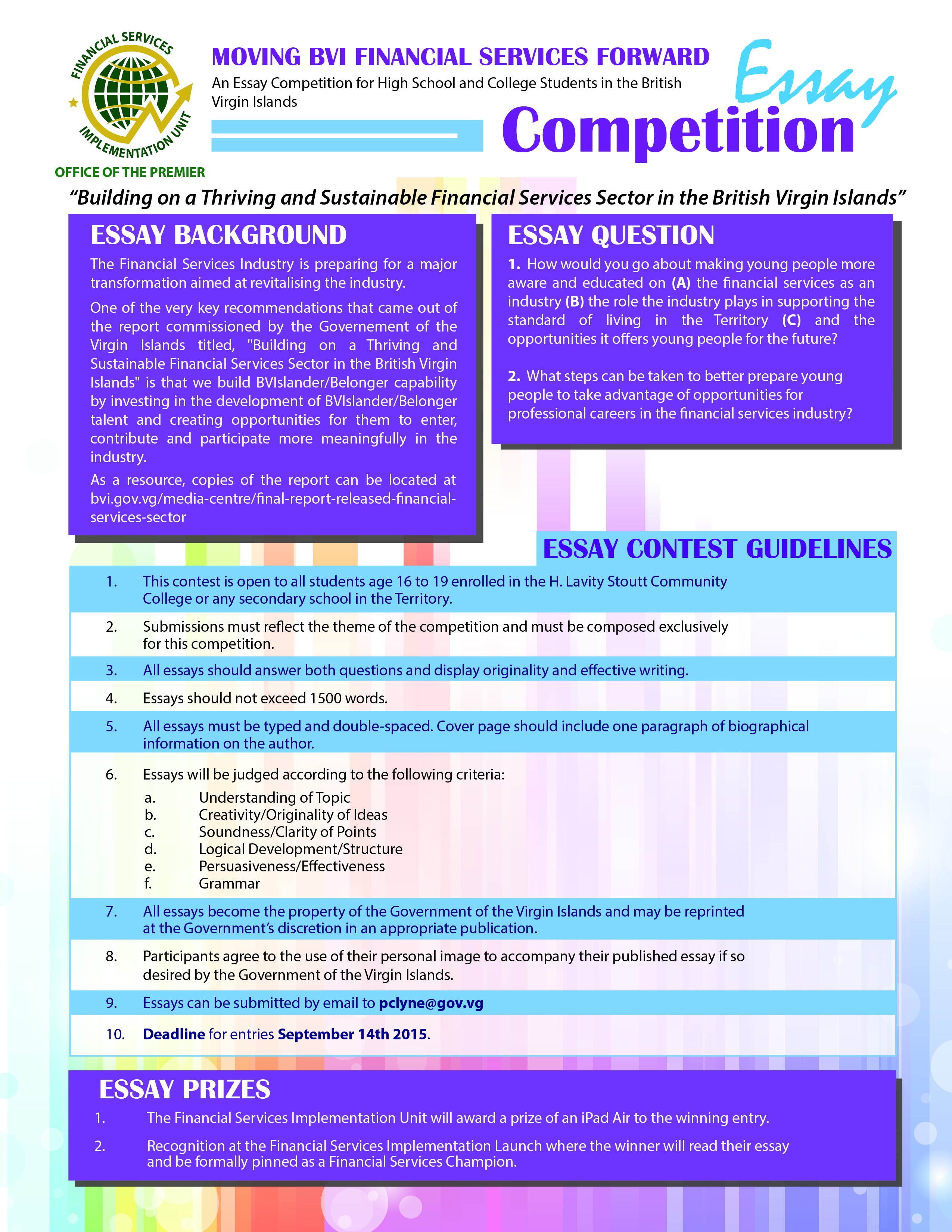 Essays With Thesis Statements Ministry What Is A Thesis For An Essay also Essays On Science And Technology Financial Services Essay Competition Targets Youth Government Of Essays Written By High School Students